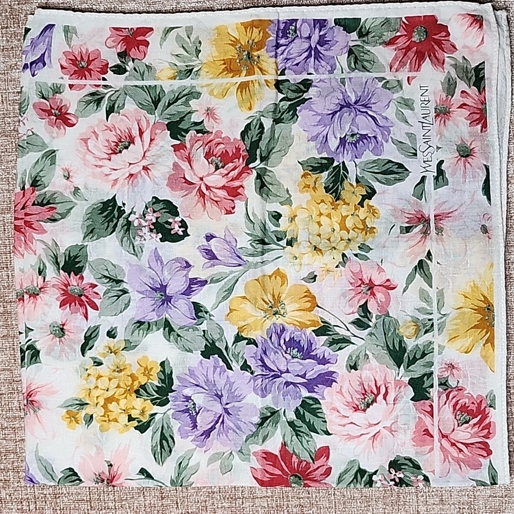 YVES SAINT Laurent 💯 Authentic Handkerchief Cotton